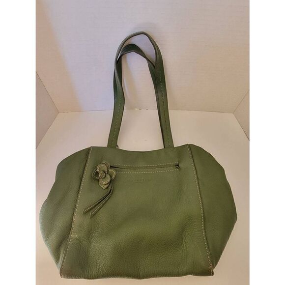 Reaction By Kenneth Cole Women's Green Flower Snap Purse Shoulder Bag Medium - Picture 1 of 10